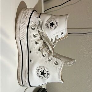 Converse White High-Top Platform Sneakers